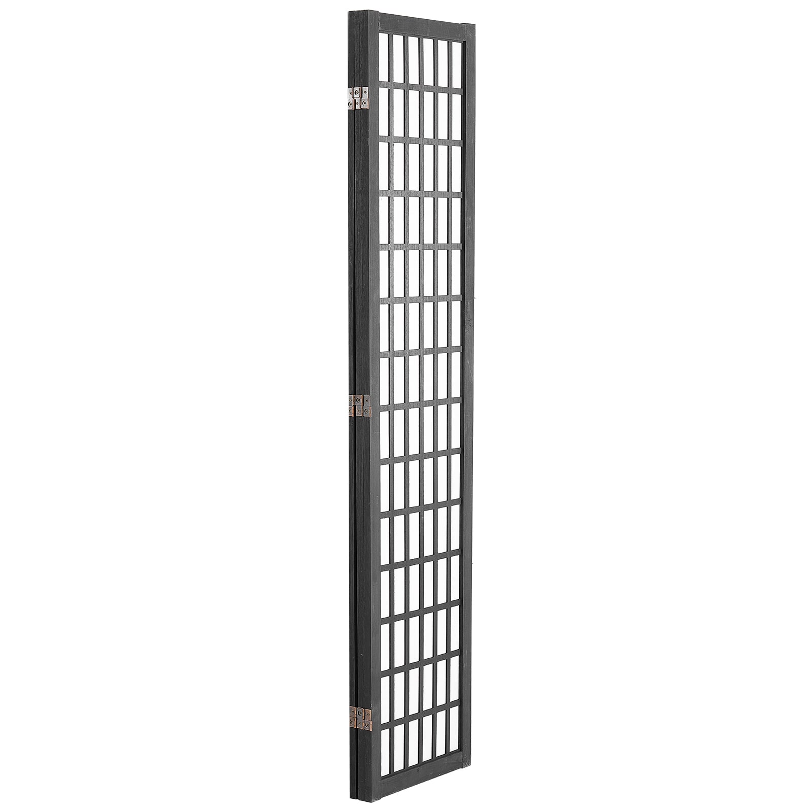 Japanese 3 Panel Wooden Room Divider Folding Privacy Screen_voghion.com